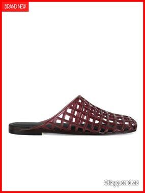 Closed Toe Mesh Hollow Jelly Mule Sandals Slip On Casual Summer Beach Slippers